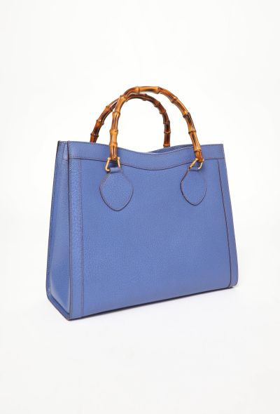 Gucci Blue Diana Bamboo Tote Bag - 2 Gucci Blue Diana Bamboo Tote Bag - 2