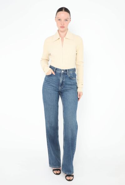 Alaïa Vintage Ribbed Zip Bodysuit - 2 Alaïa Vintage Ribbed Zip Bodysuit - 2