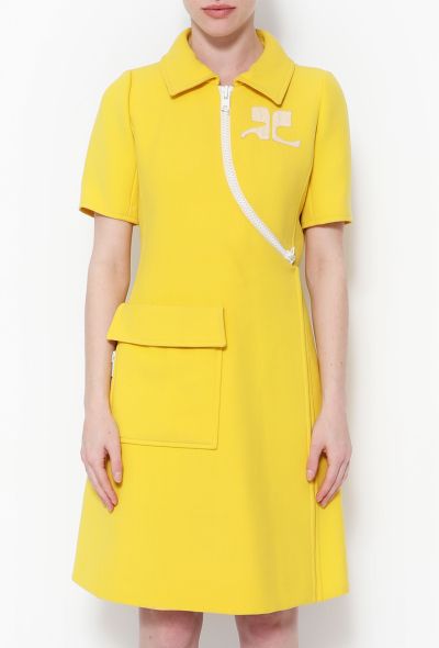                                         Early '70s Couture Zip Dress-2