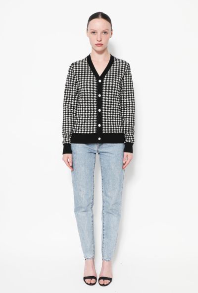                             Houndstooth Knit Cardigan - 2