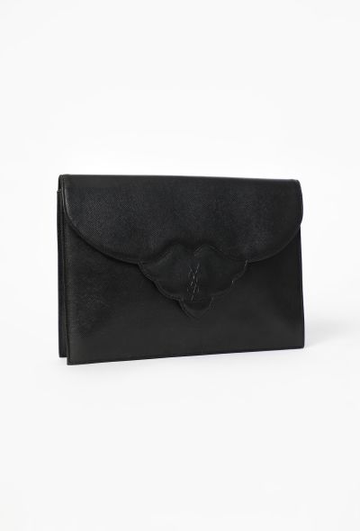Saint Laurent Vintage Couture Saffiano Leather Pochette - 2