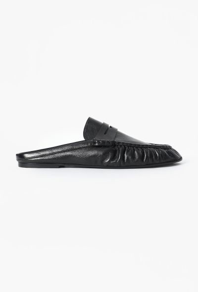 Saint Laurent Ruched Leather Penny Loafers, 2025 - 1