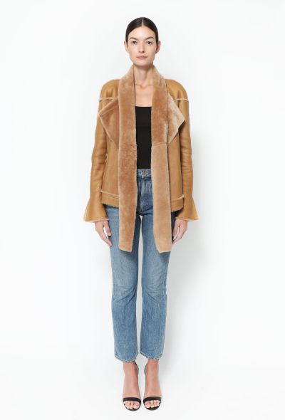Chanel 2004 Lambskin Shearling Scarf Jacket - 2