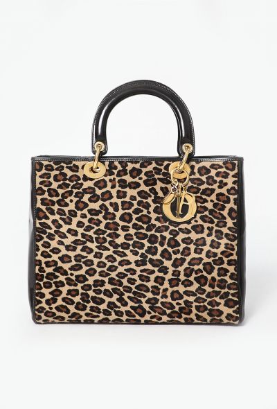 Dior '90s Leopard Large Lady Dior Bag - 1