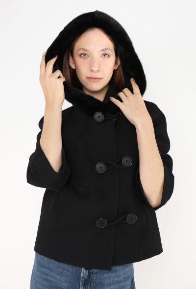 Dior F/W 2008 Mink Trim Duffle Jacket - 1 Dior F/W 2008 Mink Trim Duffle Jacket - 1