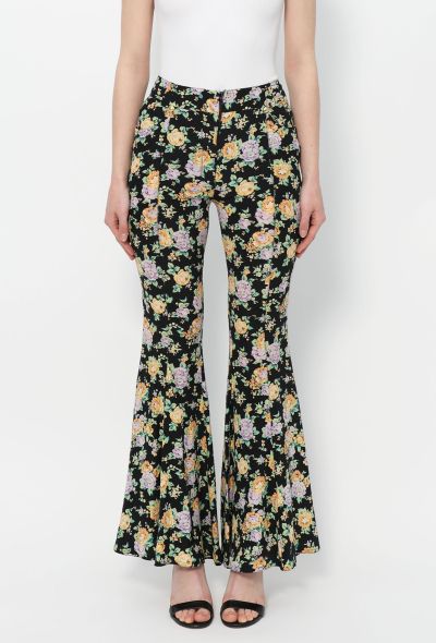 Gianni Versace Silk Palazzo Pants, 1990s - 2