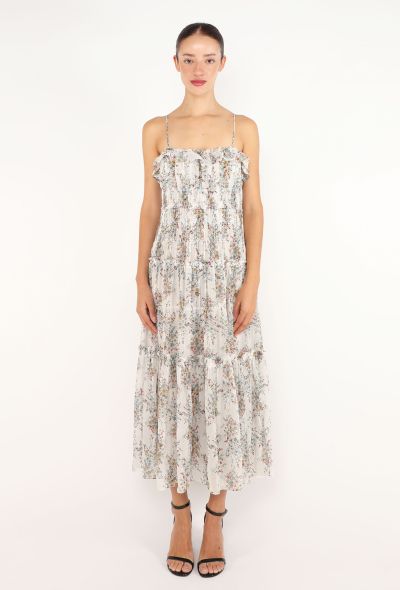 Céline Tiered Floral Silk Dress, 2021 - 1