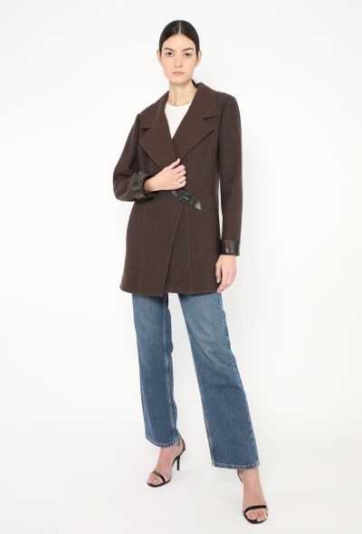 Chanel 2000 Buckled Wool Coat - 1 Chanel 2000 Buckled Wool Coat - 1