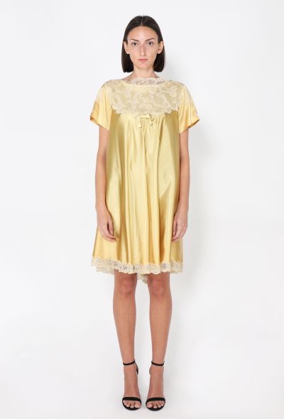 Satin Lace Trim Dress, 1960s - 1