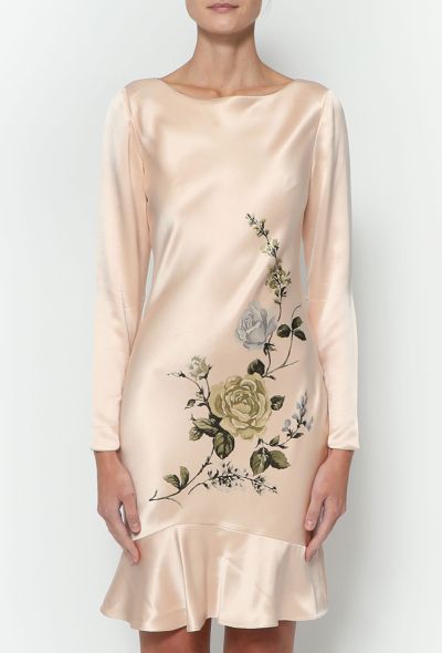                            1997 Floral Charmeuse Silk Dress