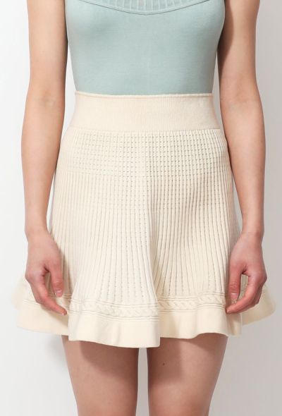                                         Flared Knit Skirt -2