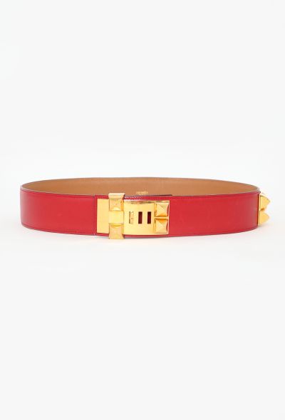 Hermès 1993 'Collier de Chien' Box Leather Belt - 1 Hermès 1993 'Collier de Chien' Box Leather Belt - 1