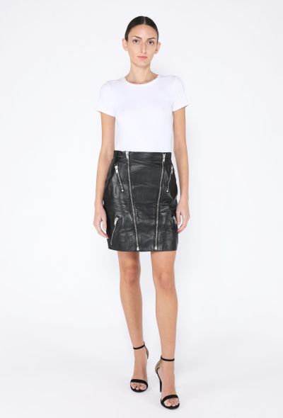 Saint Laurent 2013 Leather Zip Mini Skirt - 2