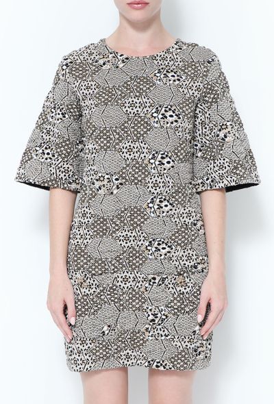 Chanel 2015 Lamé Intarsia Knit Dress - 2