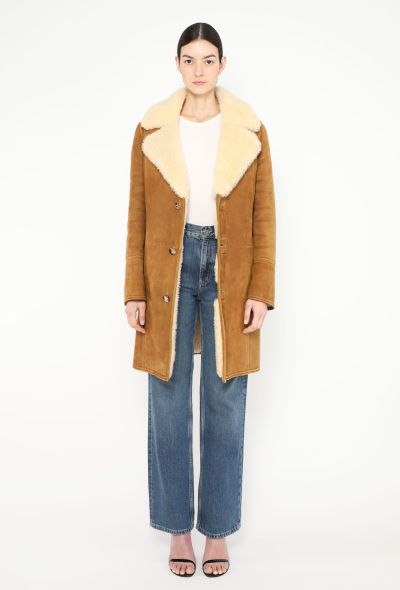 Céline 2019 Suede Shearling Lined Coat - 1 Céline 2019 Suede Shearling Lined Coat - 1