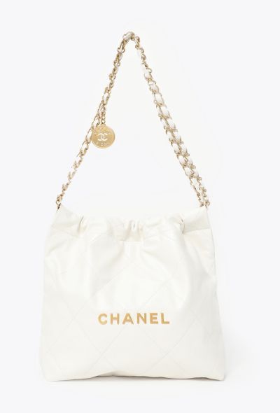 Chanel S/S 2022 White 22 Hobo Bag - 1
