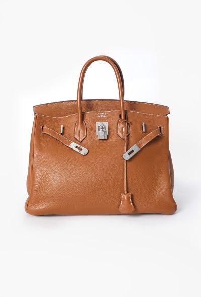 Hermès Gold Taurillon Clémence Birkin 35 - 2 Hermès Gold Taurillon Clémence Birkin 35 - 2
