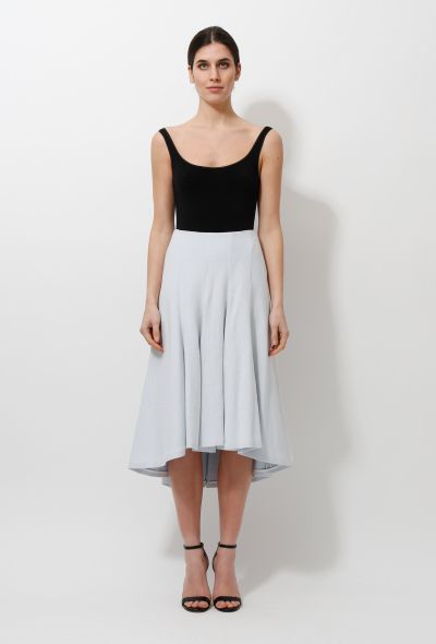                                         Flared Crêpe Asymmetrical Skirt -1