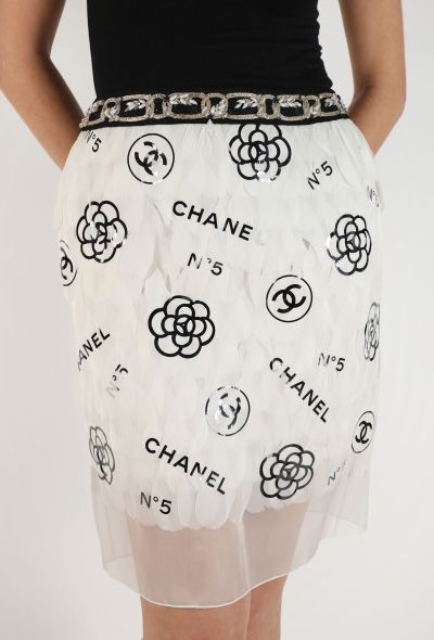 Chanel STUNNING Pre-Fall 2020 Lesage Feather Skirt - 1