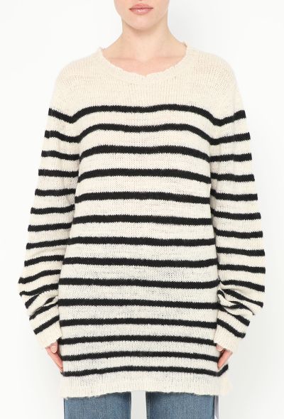 The Elder Statesman Cashmere Sweater White stripes - 1 The Elder Statesman Cashmere Sweater White stripes - 1