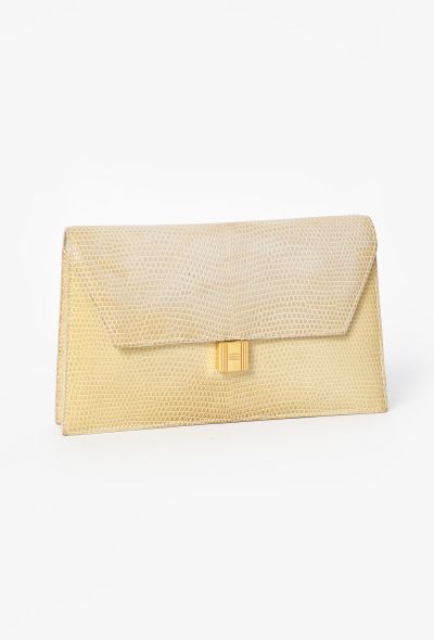 Hermès Rare 1997 Varanus Niloticus Cadenas Clutch - 2