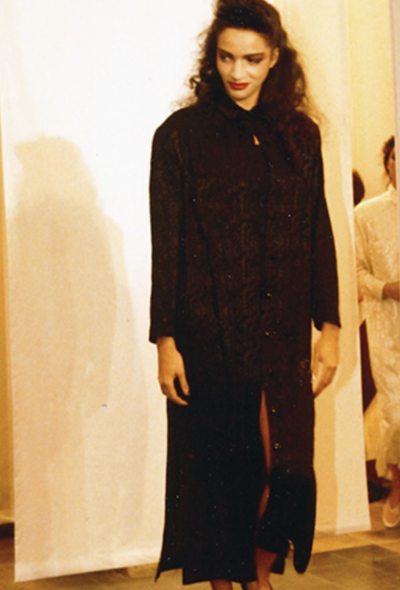 Alaïa Rare S/S 1986 Jacquard Shirt Dress - 2