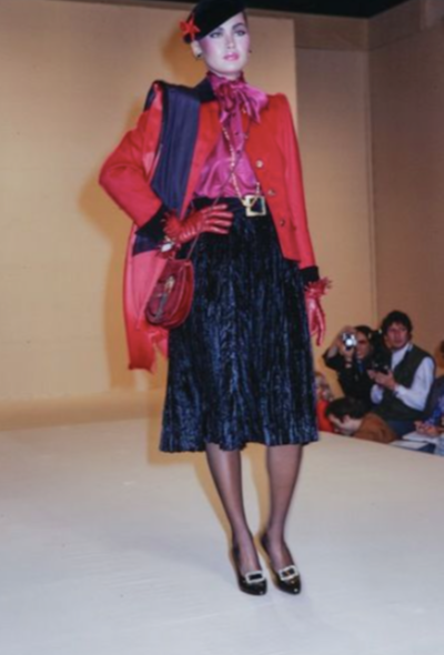                                         F/W 1979 Crushed Velvet Skirt-2