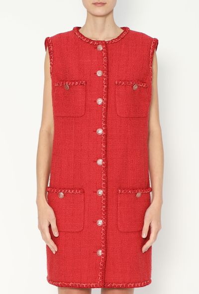 Chanel 2022 Tweed Braided Trim Dress - 2 Chanel 2022 Tweed Braided Trim Dress - 2