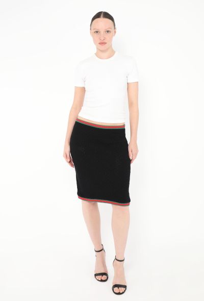 Gucci 2024 Piqué Stripe Skirt - 2 Gucci 2024 Piqué Stripe Skirt - 2