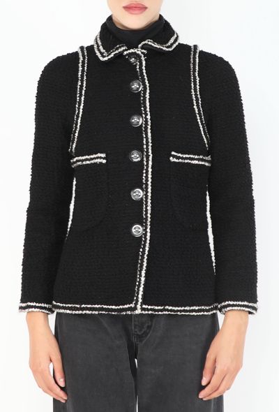Chanel Metallic Trim 'CC' Tweed Jacket - 1