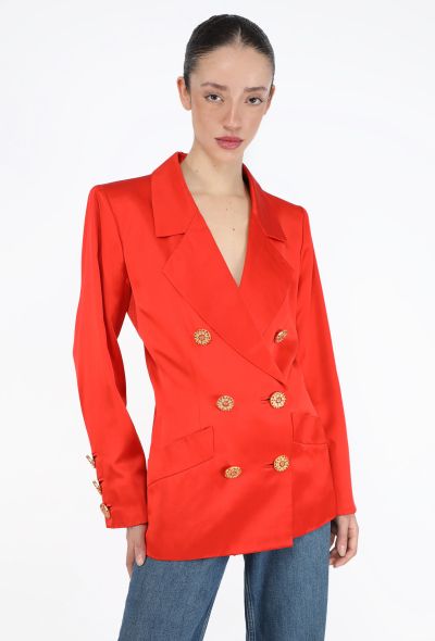 Saint Laurent F/W 1993 Silk Double-Breasted Blazer - 1