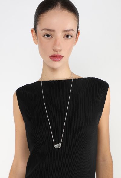 Tiffany & Co Long Sterling Silver Bean Pendant - 2