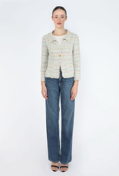 Chanel Spring 2005 Tweed Frayed Blazer - 2