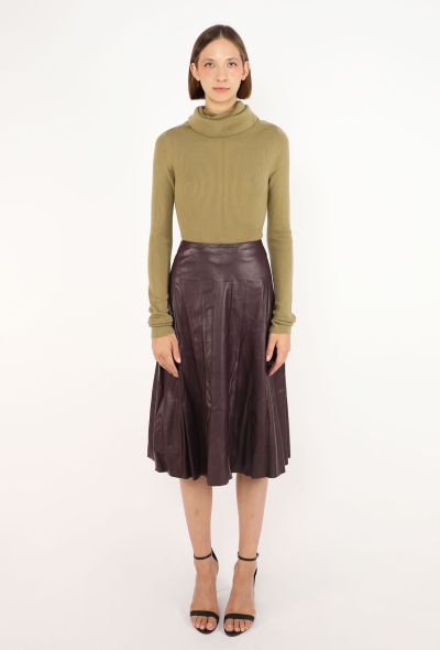 Prada Flared Leather Skirt, Early 2000s - 1