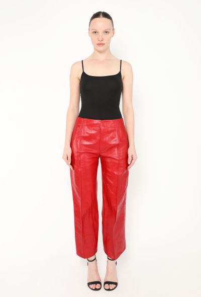Bottega Veneta F/W 2022 Cropped Leather Trousers - 1 Bottega Veneta F/W 2022 Cropped Leather Trousers - 1