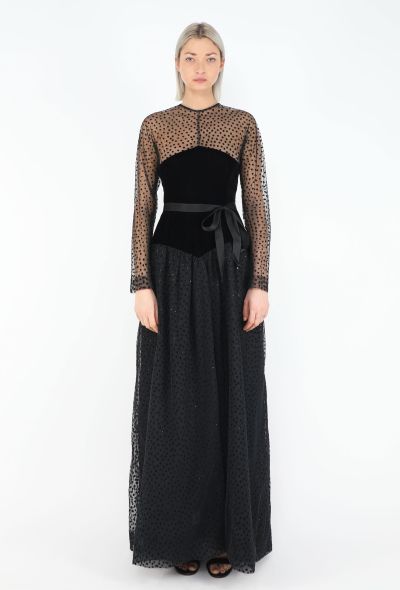 Givenchy Rare 1979 Velvet Plumetis Tulle Gown - 1
