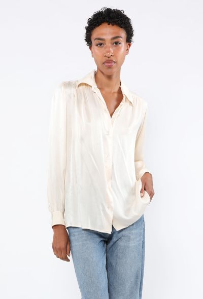 Saint Laurent Vintage Silk Button Down, 1980s - 1