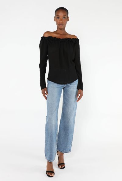 Saint Laurent Tom Ford 2001 Ruffled Chiffon Blouse - 2