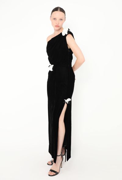 Saint Laurent 1993 Velvet One-Shoulder Gown - 2 Saint Laurent 1993 Velvet One-Shoulder Gown - 2
