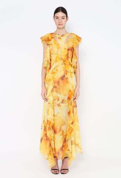 Alexander McQueen S/S 2019 Ruffled Chiffon Gown - 1 Alexander McQueen S/S 2019 Ruffled Chiffon Gown - 1