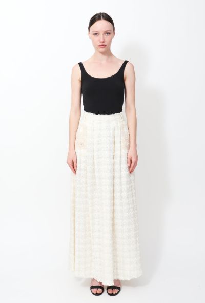 Dolce & Gabbana Embroidered Tweed Long Skirt - 1
