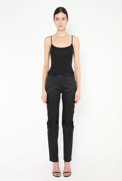 Chanel F/W 2005 Iridescent Satin Bow Jeans - 1 Chanel F/W 2005 Iridescent Satin Bow Jeans - 1