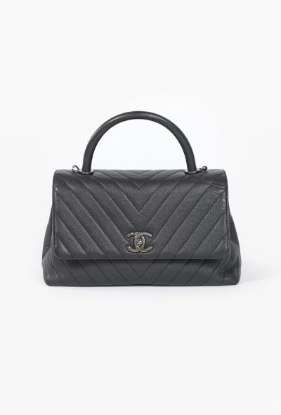 Chanel Coco Chevron Top Handle Bag - 1