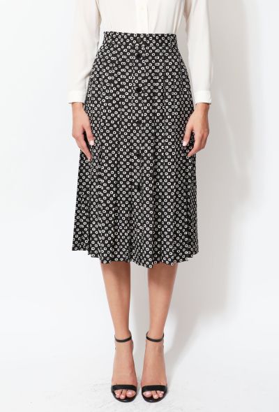                             Vintage Geometric Pleated Skirt - 2