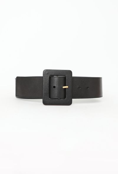 Saint Laurent Leather Buckle Belt - 1