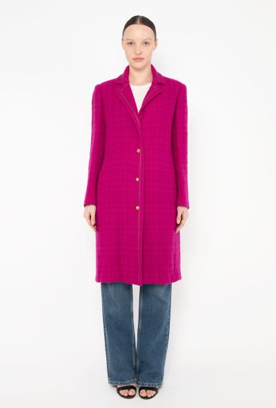 Chanel RARE '70s Fuscia Tweed Camélia Coat - 2 Chanel RARE '70s Fuscia Tweed Camélia Coat - 2