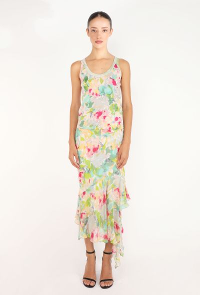 John Galliano Floral 3-Piece Chiffon Ensemble, 2005 - 2
