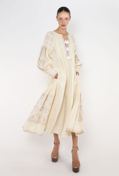 Vita Kin Embroidered Linen Kaftan Dress - 2 Vita Kin Embroidered Linen Kaftan Dress - 2
