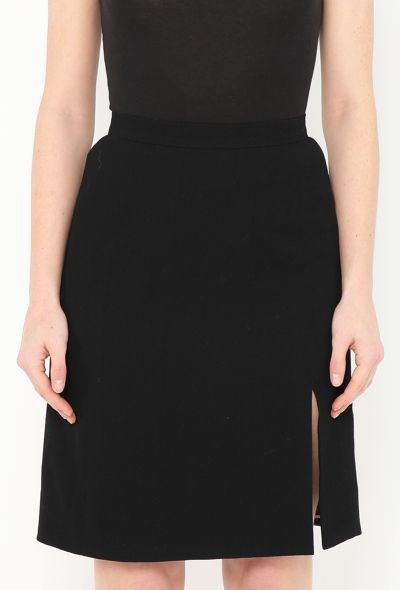 Chanel 1997 Classic 'CC' Slit Skirt - 2