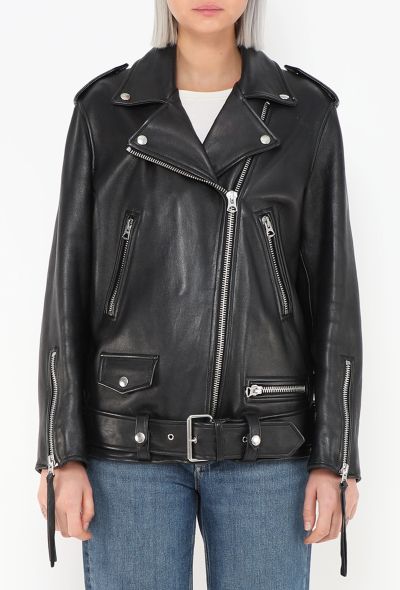Acne Studios Leather Biker Jacket - 2